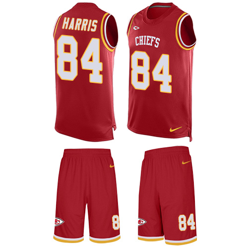 Men's Limited Demetrius Harris Nike Jersey Red - #84 Tank Top Suit NFL Kansas City Chiefs